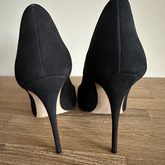 Aldo Cassedy Black Suede High Heel Pumps Womens Size 8 Nubuck Leather - Picture 10 of 11